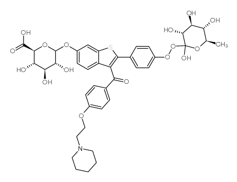 Raloxifene 6,4'-Bis-β-D-glucuronide Structure