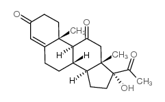 17Alpha-羟基孕甾-4-烯-3,11,20-三酮结构式