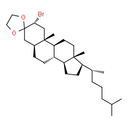 2α-Bromo-5α-cholestan-3-one ethylene acetal Structure