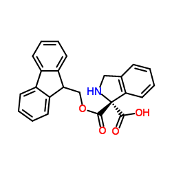 Fmoc-(R,S)-1,3-二氢-2H-异吲哚羧酸结构式