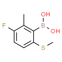 3-Fluoro-2-methyl-6-(methylthio)phenylboronic acid Structure