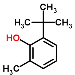 2-叔丁基-6-甲基苯酚结构式