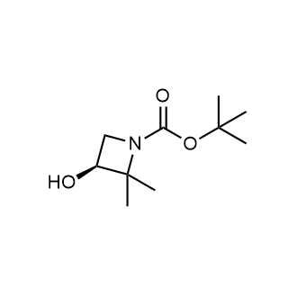 (3S)-3-羟基-2,2-二甲基-氮杂环丁烷-1-羧酸叔丁酯结构式