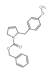 1H-Pyrrole-1-carboxylicacid, 2,5-dihydro-2-[(4-methoxyphenyl)methyl]-, phenylmethyl ester结构式