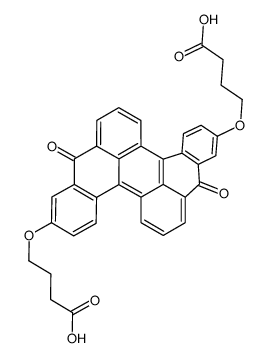 4,4′-[(8,16-二氢-8,16-二氧二苯并[a,j]苝-2,10-二基)二氧基]二丁酸结构式