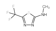 2-甲氨基-5-(三氟甲苯)-1,3,4-硫代二吡咯结构式
