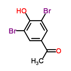 3,5-二溴-对羟基苯乙酮结构式