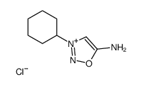 3-cyclohexyloxadiazol-3-ium-5-amine,chloride结构式