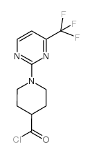 1-(4-三氟甲基)嘧啶-2-基哌啶-4-羰酰氯结构式