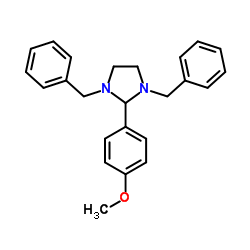 1,3-Dibenzyl-2-(4-methoxyphenyl)imidazolidine Structure