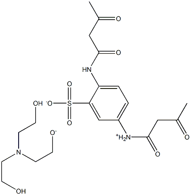 三乙醇胺 2,5-二[(1,3-二氧代丁基)氨基]苯磺酸盐结构式