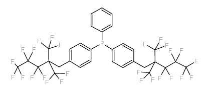 双[4-(3,3,4,4,5,5,5-七氟-2,2-双(三氟甲基)戊基)苯基]苯基膦结构式