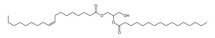 1-油酰基-2-棕榈酰基-rac-甘油结构式