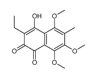 3-ethyl-4-hydroxy-5,7,8-trimethoxy-6-methylnaphthalene-1,2-dione结构式