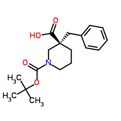 1,3-Piperidinedicarboxylic acid, 3-(phenylmethyl)-, 1-(1,1-dimethylethyl) ester, (3R)- picture
