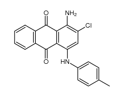 1-amino-2-chloro-4-p-toluidino-anthraquinone Structure
