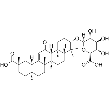 Glycyrrhetic acid 3-O-mono-beta-D-glucuronide Structure