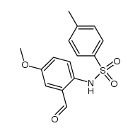 N-p-toluenesulfonyl-2-formyl-4-methoxyaniline结构式