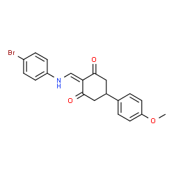 2-{[(4-bromophenyl)amino]methylidene}-5-(4-methoxyphenyl)cyclohexane-1,3-dione Structure