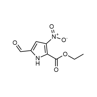 5-甲酰基-3-硝基-1H-吡咯-2-羧酸乙酯结构式