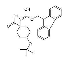 Cyclohexanecarboxylic acid, 4-(1,1-dimethylethoxy)-1-[[(9H-fluoren-9-ylmethoxy)carbonyl]amino]- (9CI) structure