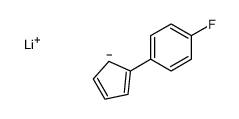 lithium,1-cyclopenta-2,4-dien-1-yl-4-fluorobenzene结构式