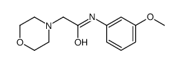 N-(3-methoxyphenyl)-2-morpholin-4-ylacetamide结构式