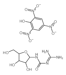 1-(二氨基亚甲基)-3-(BETA-D-呋喃核糖基)脲苦味酸盐结构式