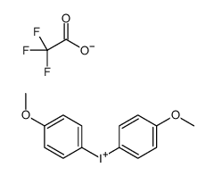 Bis(4-methoxyphenyl)iodonium trifluoroacetate结构式