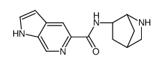 n-2-氮杂双环[2.2.1]hept-6-基-1H-吡咯并[2,3-c]吡啶-5-羧酰胺结构式