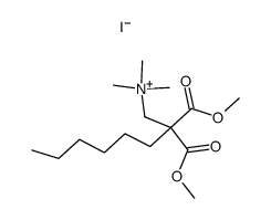 2,2-bis(methoxycarbonyl)-N,N,N-trimethyloctan-1-aminium iodide Structure