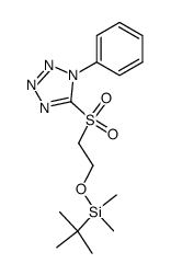 5-((2-((tert-butyldimethylsilyl)oxy)ethyl)sulfonyl)-1-phenyl-1H-tetrazole Structure