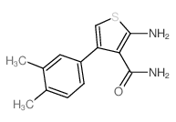 2-氨基-4-(3,4-二甲基苯基)噻吩-3-羧酰胺结构式