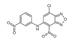 7-chloro-4-nitro-N-(3-nitrophenyl)-2,1,3-benzoxadiazol-5-amine Structure