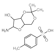 8-amino-3,3-dimethyl-2,4,7-trioxabicyclo[4.3.0]nonan-9-ol; 4-methylbenzenesulfonic acid结构式