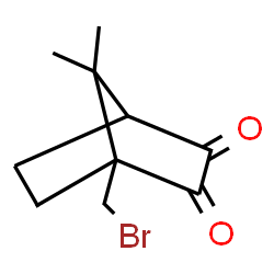 1-Bromomethyl-7,7-dimethyl-bicyclo[2.2.1]heptane-2,3-dione结构式