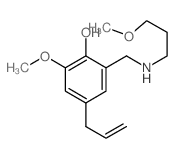 2-Methoxy-6-(((3-methoxypropyl)amino)methyl)-4-(2-propenyl)phenol Structure