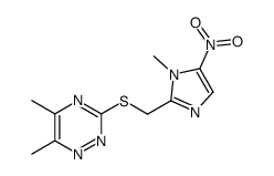 5,6-dimethyl-3-(1-methyl-5-nitro-1H-imidazol-2-ylmethylsulfanyl)-[1,2,4]triazine Structure
