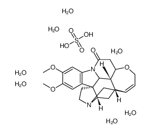 硫酸二甲基马钱子碱酯七水合物结构式