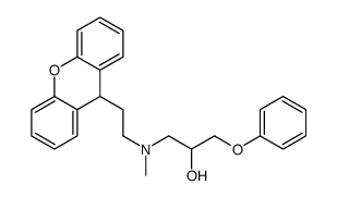 1-[methyl-[2-(9H-xanthen-9-yl)ethyl]amino]-3-phenoxypropan-2-ol Structure
