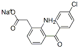 2-Amino-3-(4-chlorobenzoyl)benzeneacetic acid sodium salt Structure