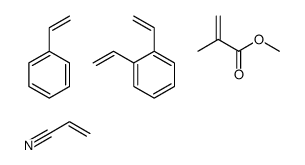 1,2-bis(ethenyl)benzene,methyl 2-methylprop-2-enoate,prop-2-enenitrile,styrene Structure