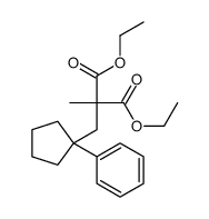 diethyl 2-methyl-2-[(1-phenylcyclopentyl)methyl]propanedioate结构式