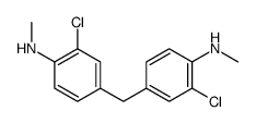2-chloro-4-[[3-chloro-4-(methylamino)phenyl]methyl]-N-methylaniline结构式