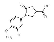 1-(3-氯-4-甲氧基苯基)-5-氧代吡咯烷-3-羧酸结构式