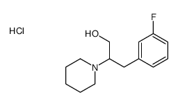 3-(3-fluorophenyl)-2-piperidin-1-ylpropan-1-ol,hydrochloride结构式