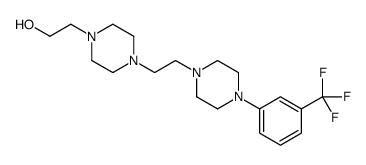 2-[4-[2-[4-[3-(trifluoromethyl)phenyl]piperazin-1-yl]ethyl]piperazin-1-yl]ethanol结构式