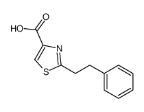 2-(2-苯基乙基)-1,3-噻唑-4-羧酸结构式