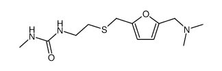 N-methyl-N'-(2-[(5-dimethylaminomethyl)-furan-2-ylmethylthio]-ethyl)-urea结构式