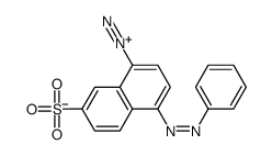 4-(phenylazo)-7-sulphonatonaphthalene-1-diazonium Structure